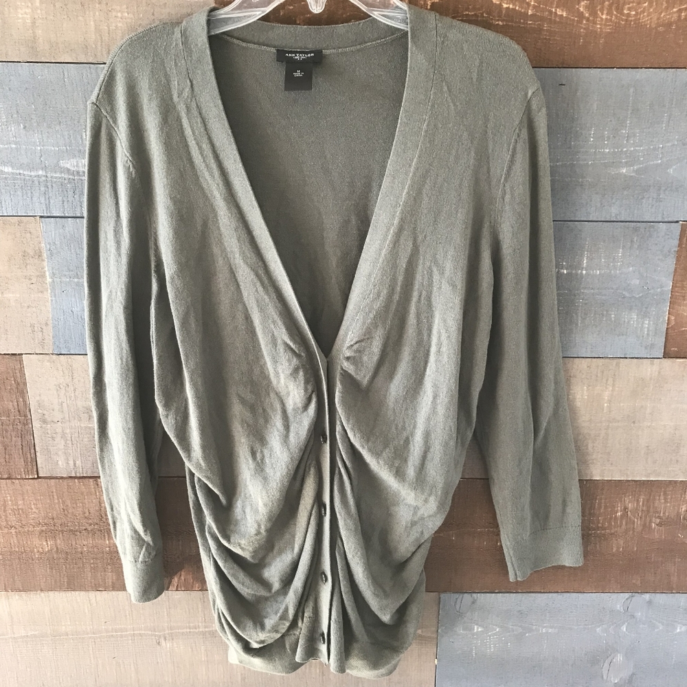 Ann Taylor Loft Gray Cardigan